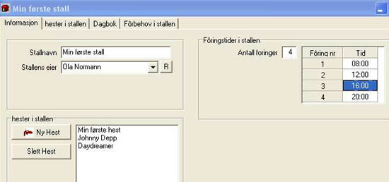 47-126 Foringstider i stallen